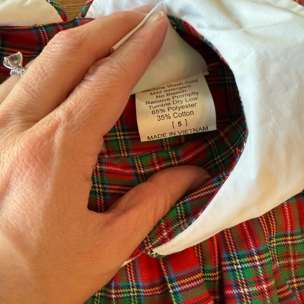 Plaid Kids Formal Dress